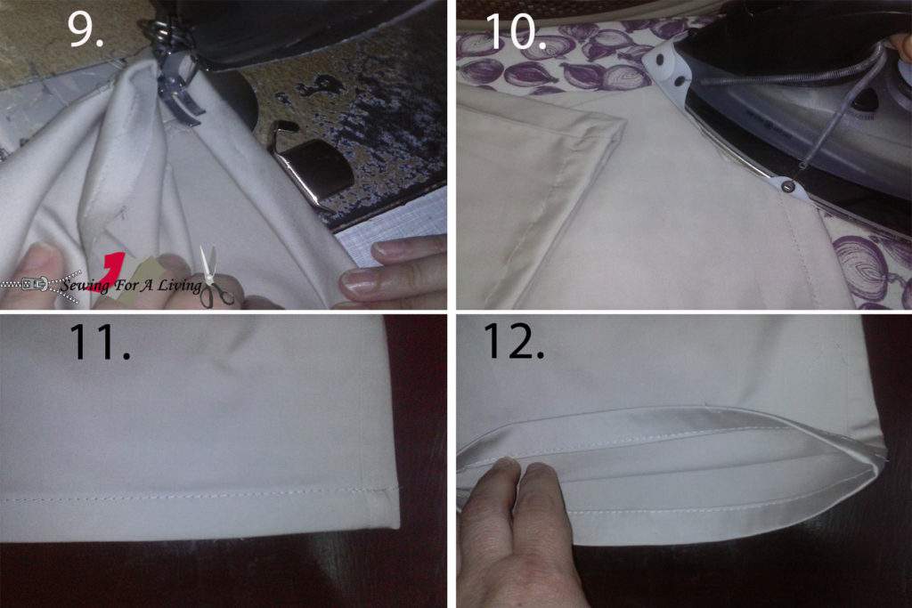 How to shorten pants with a double folded hem