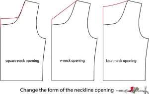 neckline bodice sewingforaliving necklines collars drafting shorten