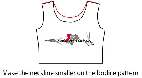 How to make a neckline smaller