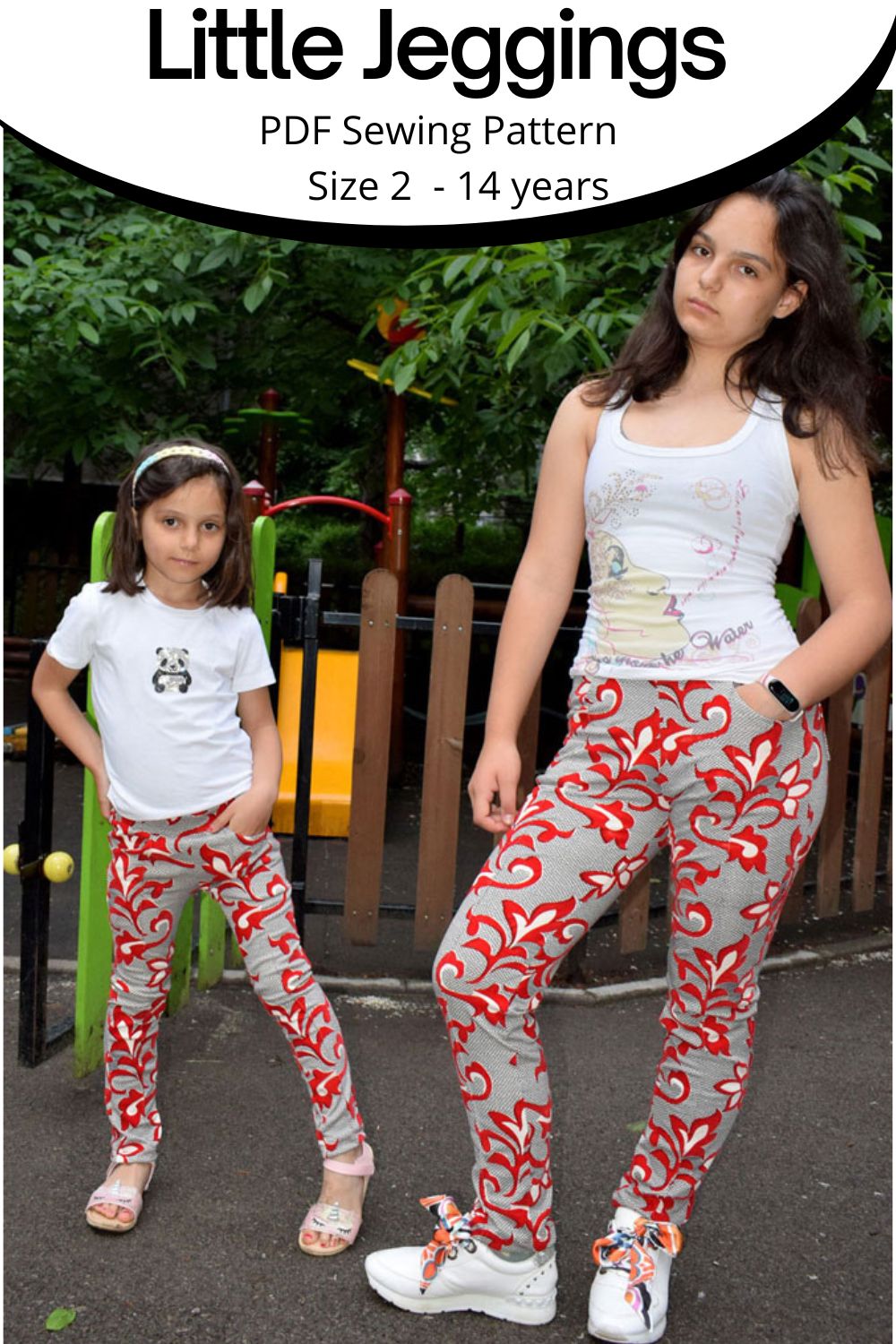 Free PDF sewing pattern: Girl's leggings with flared skirt – Tiana's Closet